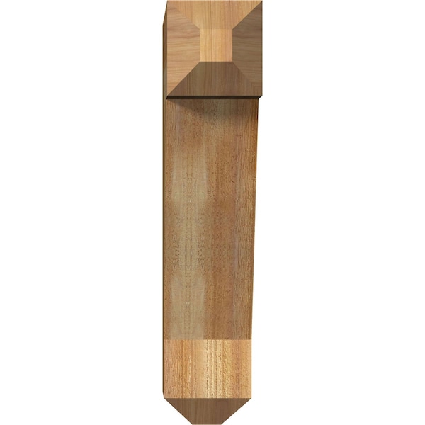 Traditional Craftsman Rough Sawn Bracket, Western Red Cedar, 6W X 20D X 28H